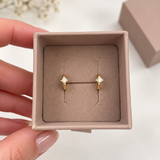 18ct Gold Vermeil Small Huggie North Star Earrings