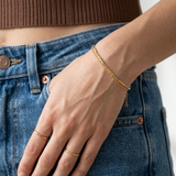 18ct Gold Vermeil Layered Rope & Cable Chain Bracelet