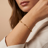 18ct Gold Vermeil Duo Bead
 Satellite Bracelet