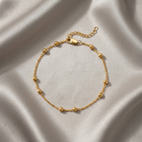 18ct Gold Vermeil Duo Bead
 Satellite Bracelet
