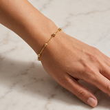 18ct Gold Vermeil Duo Bead
 Satellite Bracelet