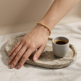 18ct Gold Vermeil Molten Pebble Link Bracelet