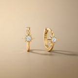 18ct Gold Vermeil Small Huggie North Star Earrings