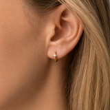 18ct Gold Vermeil Small Huggie North Star Earrings