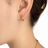 18ct Gold Vermeil Beaded Bubble Huggie Hoop Earrings