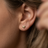 18ct Gold Vermeil Celestial Star Heart Stud Earrings
