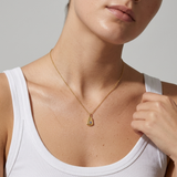 18ct Gold Vermeil Organic Teardrop Necklace