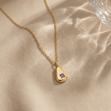 18ct Gold Vermeil Organic Teardrop Necklace
