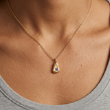 18ct Gold Vermeil Organic Teardrop Necklace