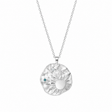 Sterling Silver Celestial Sun Star Medallion Necklace