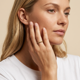 18ct Gold Vermeil Geometric Ribbed Statement Band