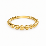 18ct Gold Vermeil Graduated Beaded Bubble Ring