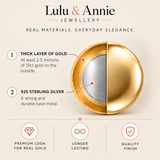 18ct Gold Vermeil Small Huggie North Star Earrings