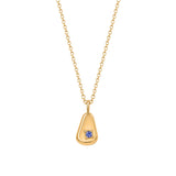 18ct Gold Vermeil Organic Teardrop Necklace