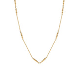 18ct Gold Vermeil Twisted Rope Station Layering Chain Necklace